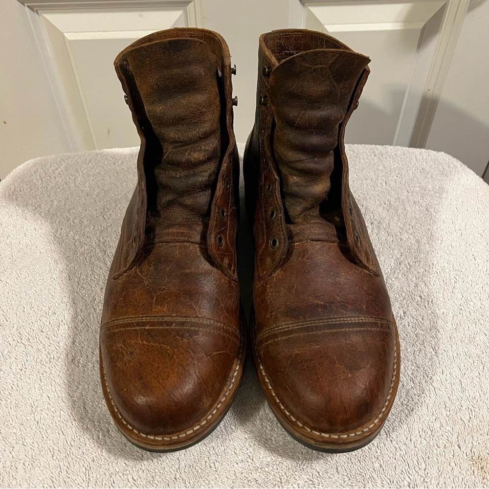 Rugged Brown Leather Boots by Truman Boot Co Dark - Men’s size 12 width EEE